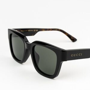 NEW Gucci GG1670SK 001 Black Havana Grey Unisex Square Sunglasses GG 1670SK